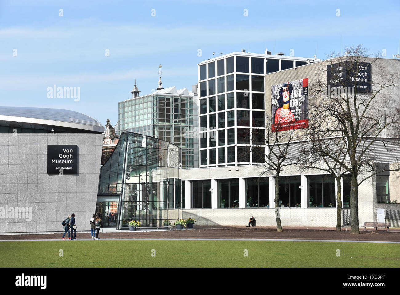 Il museo di Van Gogh Museumplein (Museum Square) Amsterdam Paesi Bassi Foto Stock