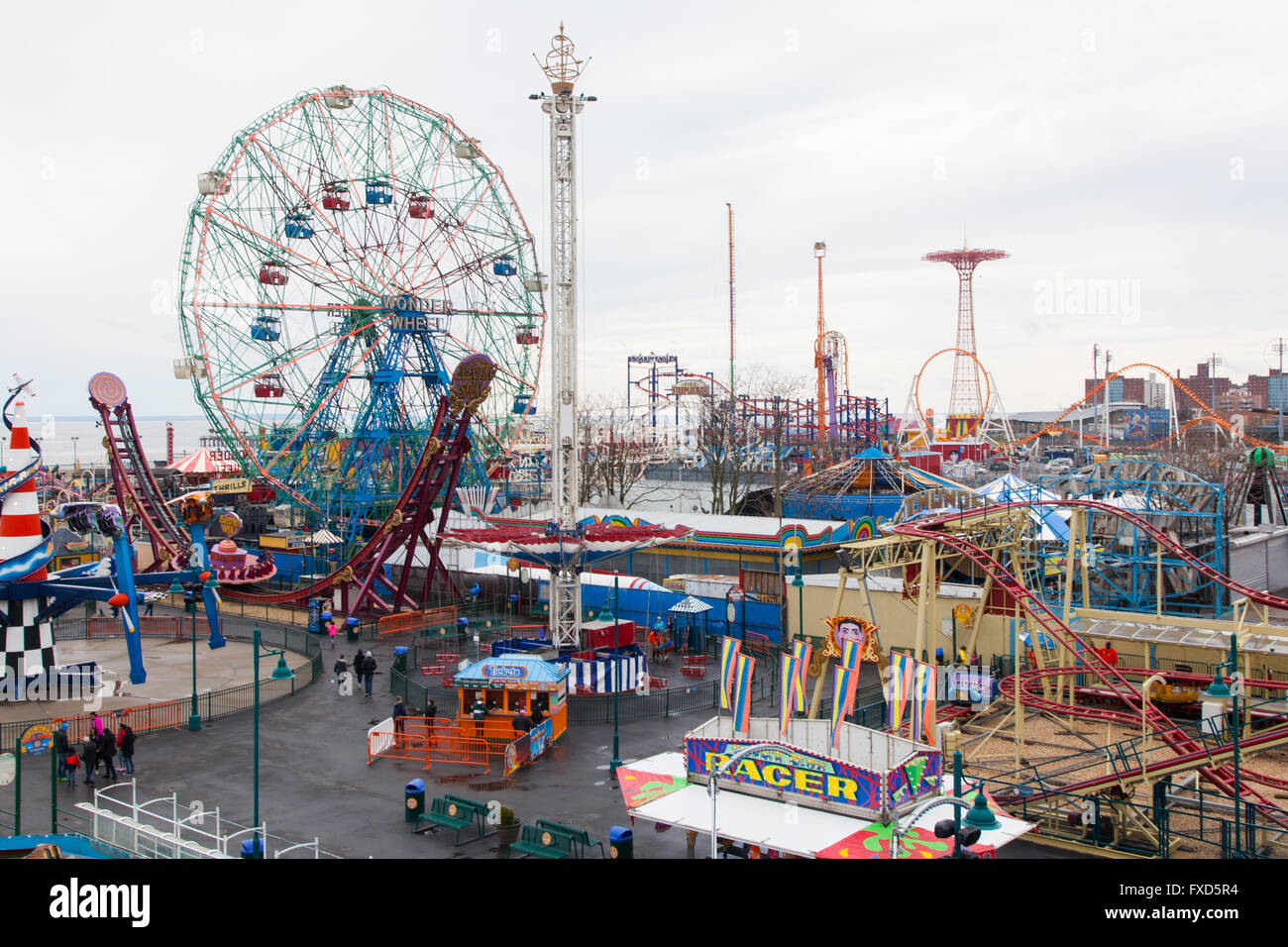 Il Luna Park,Coney Island a Brooklyn, New York, Stati Uniti d'America. Foto Stock