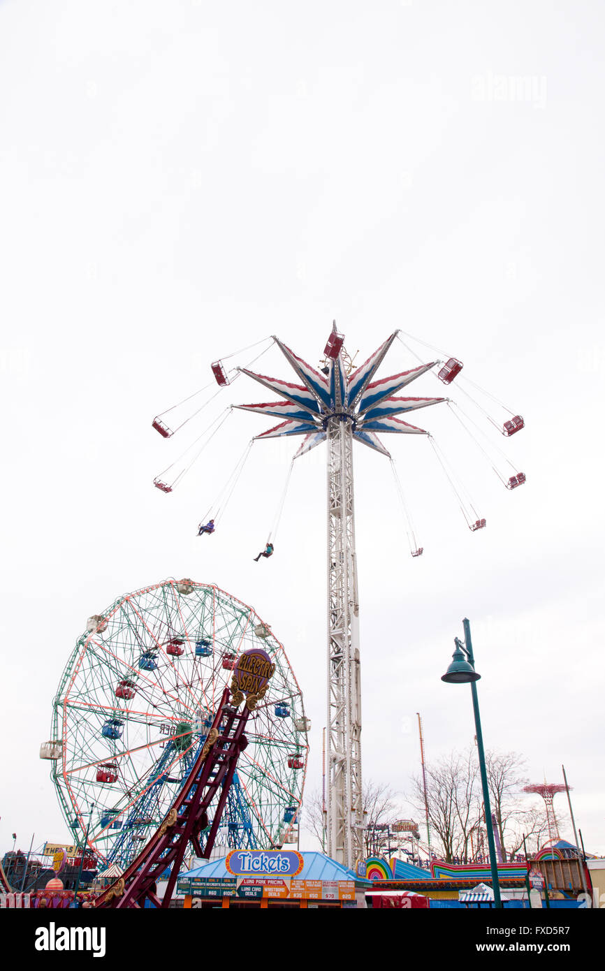 Il Luna Park,Coney Island a Brooklyn, New York, Stati Uniti d'America. Foto Stock