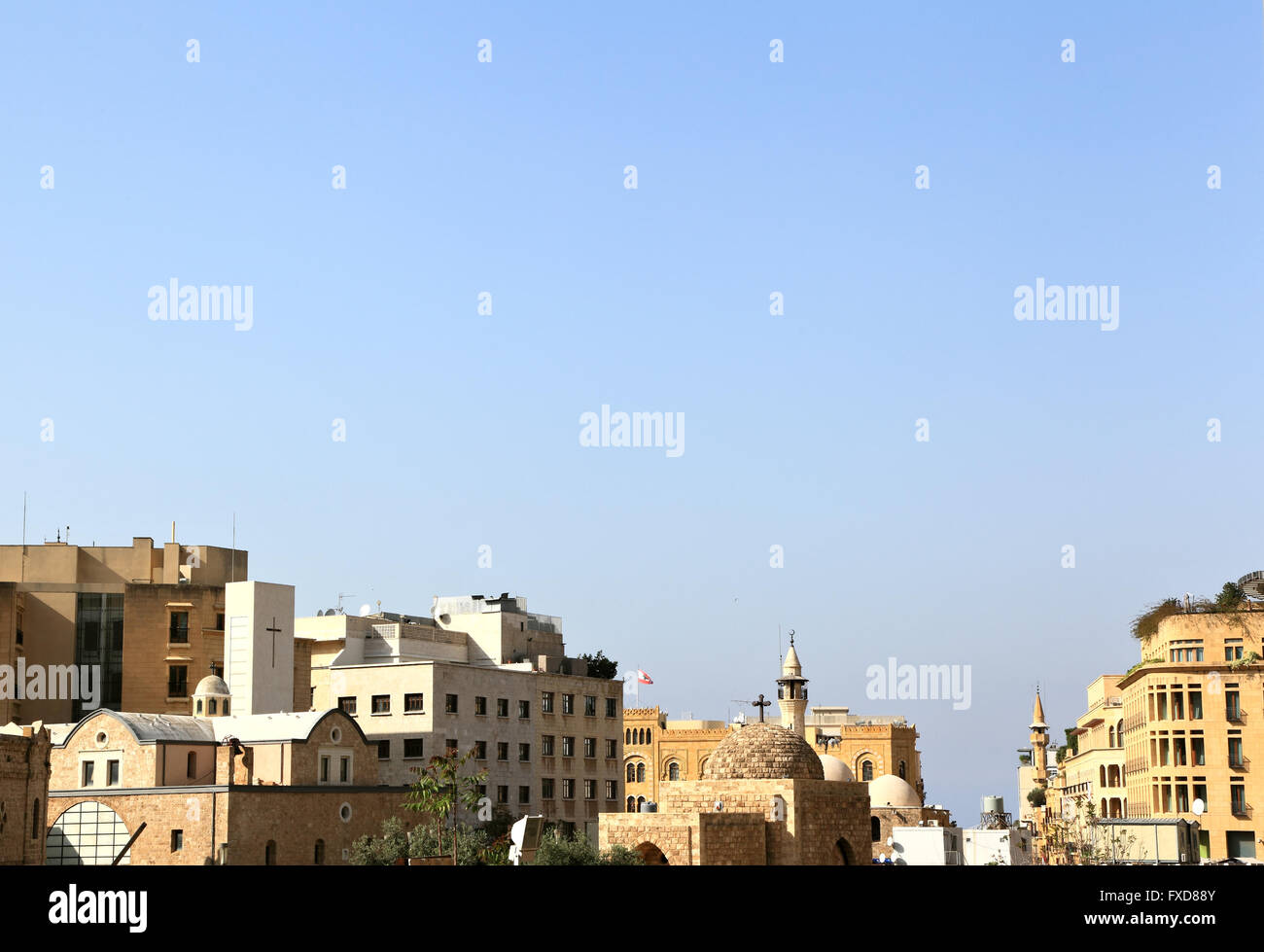 Lo Skyline di Beirut con spazio di copia Foto Stock