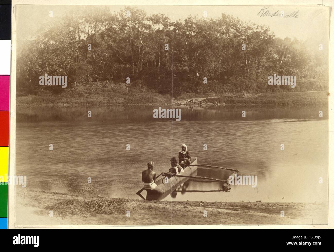 Kanu auf Fluss in Indien Foto Stock