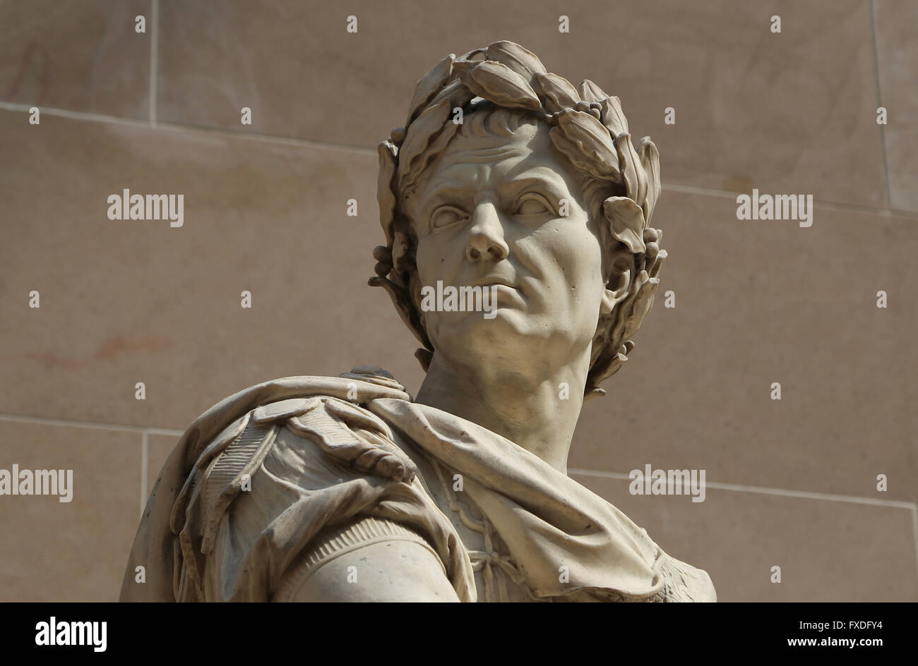 Giulio Cesare (100BC-44BC). Statista romano. Console e dictador. Scultura dell'artista francese Nicolas Coustou (1658-1733). Louvre Foto Stock