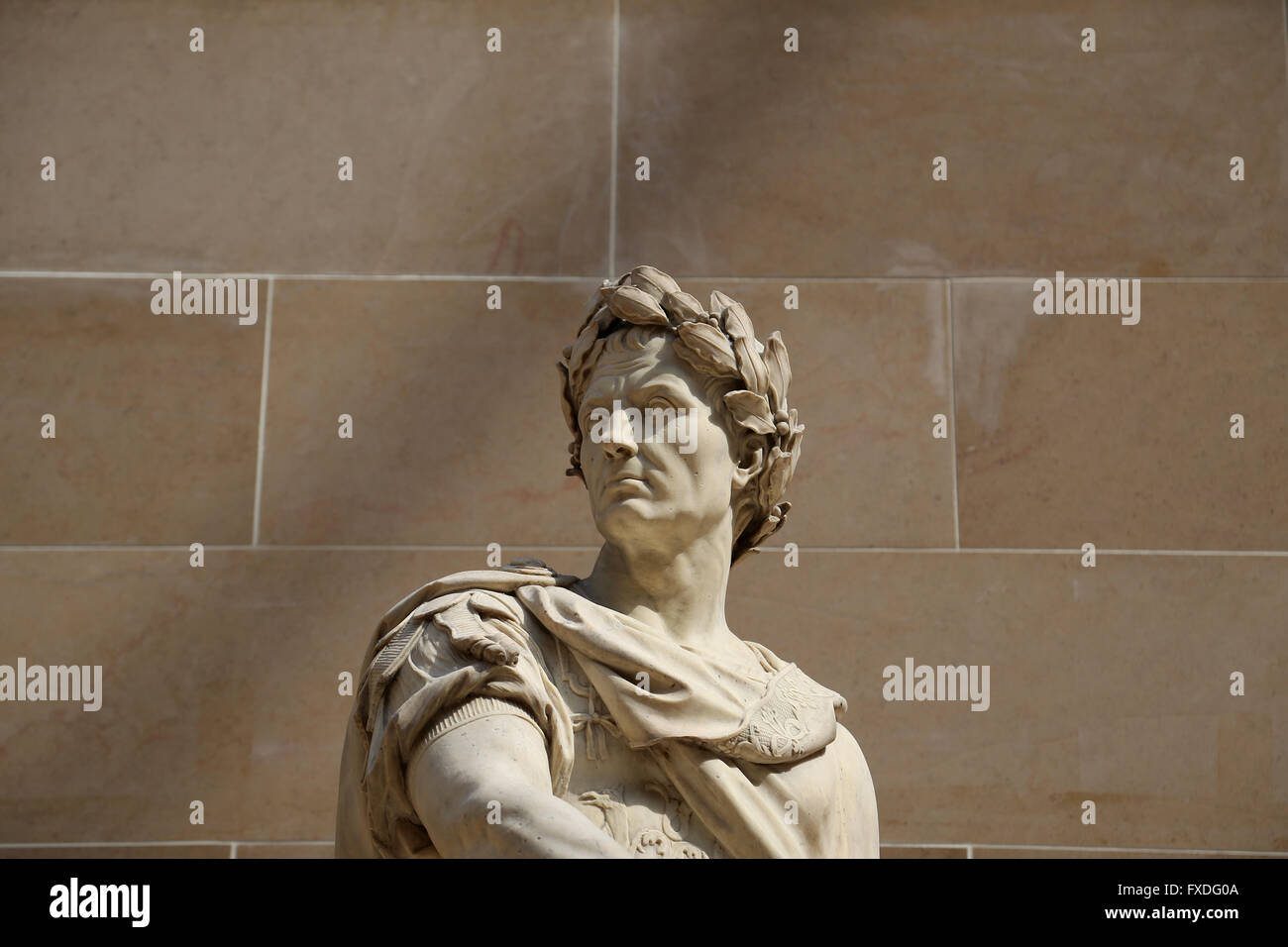 Giulio Cesare (100BC-44BC). Statista romano. Console e dictador. Scultura dell'artista francese Nicolas Coustou (1658-1733). Louvre Foto Stock