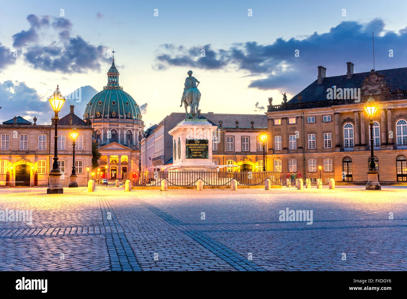 Copenaghen, Amalienborg, Danimarca e Scandinavia Foto Stock