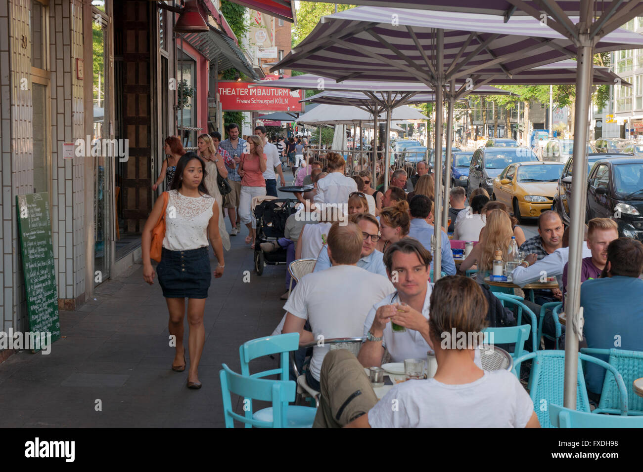 Köln, Neustadt-Nord, Neustadt-Süd, Bistro-Cafe Metzgerei Schmitz, Aachener Strasse 30 Foto Stock