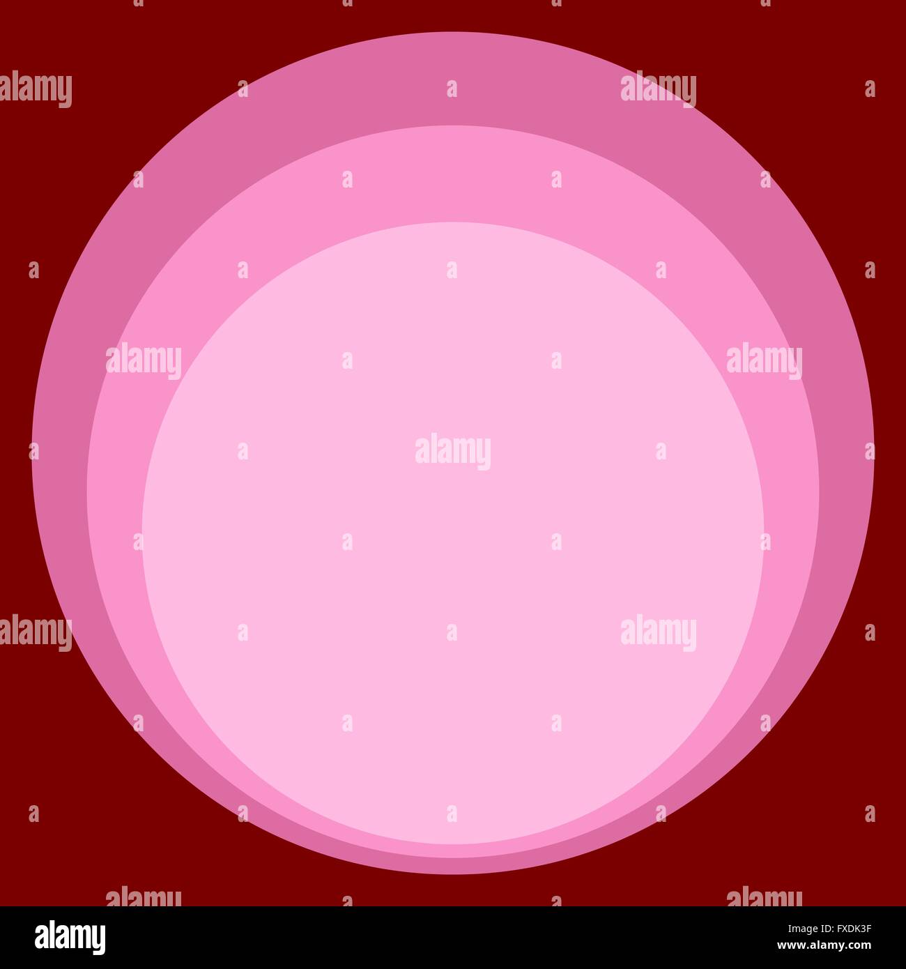 Rosa Rosso cerchio sfondo retrò art nouveau Illustrazione Vettoriale