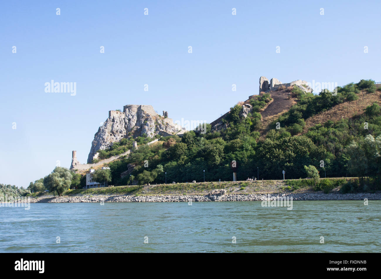 Il Castello di Devin - Rovine presso il lato della Slovacchia Foto Stock