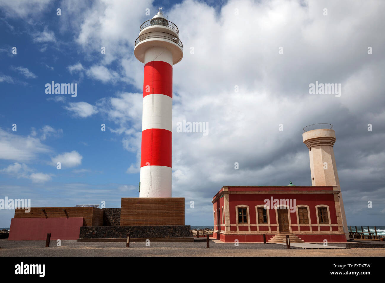 Faro de Toston, a El Cotillo, Fuerteventura, Isole Canarie, Spagna Foto Stock