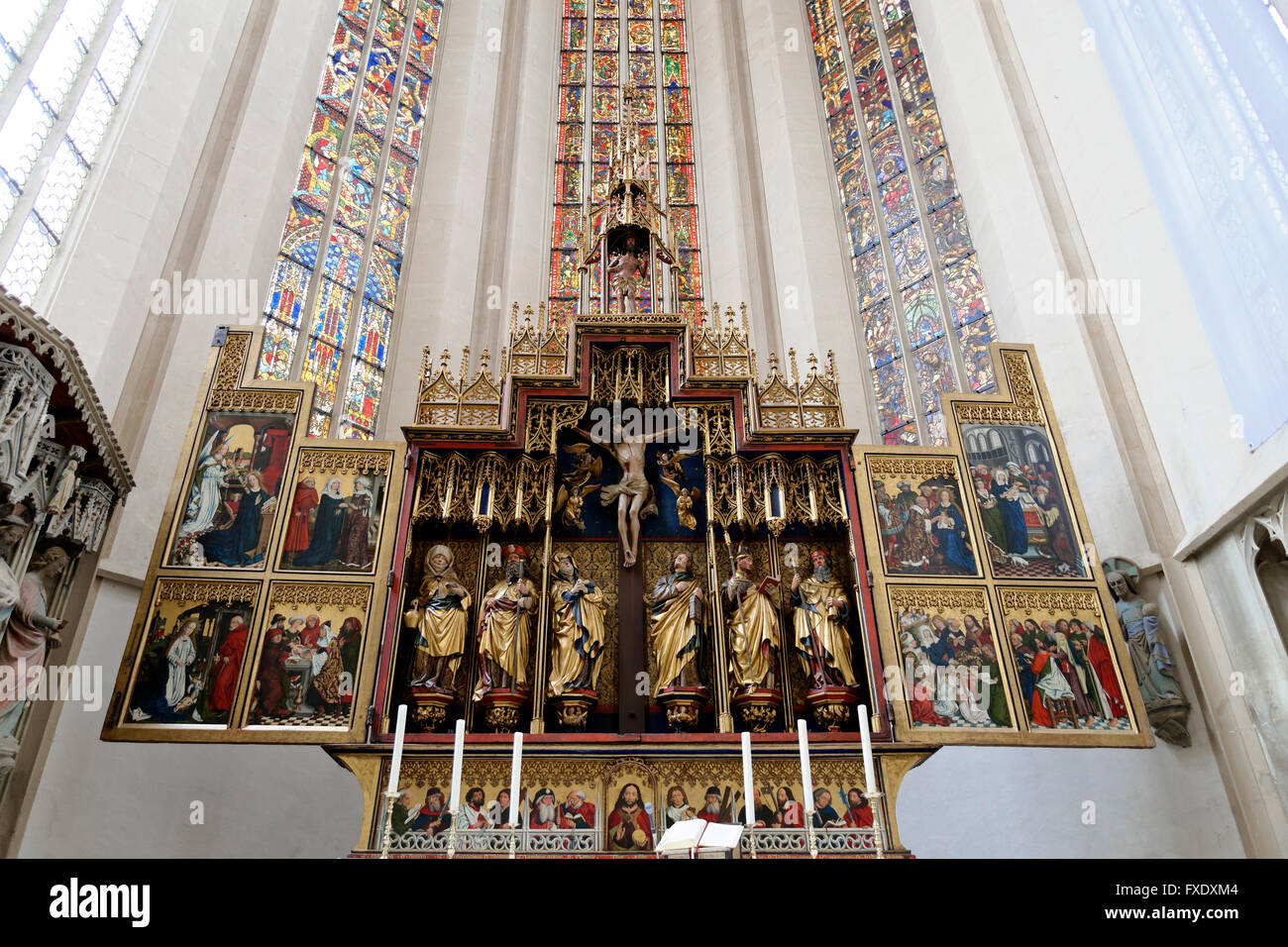 Dodici Apostoli altare di Friedrich Herlin, San Jacob&#39;s Chiesa, Rothenburg ob der Tauber, Media Franconia, Franconia Foto Stock