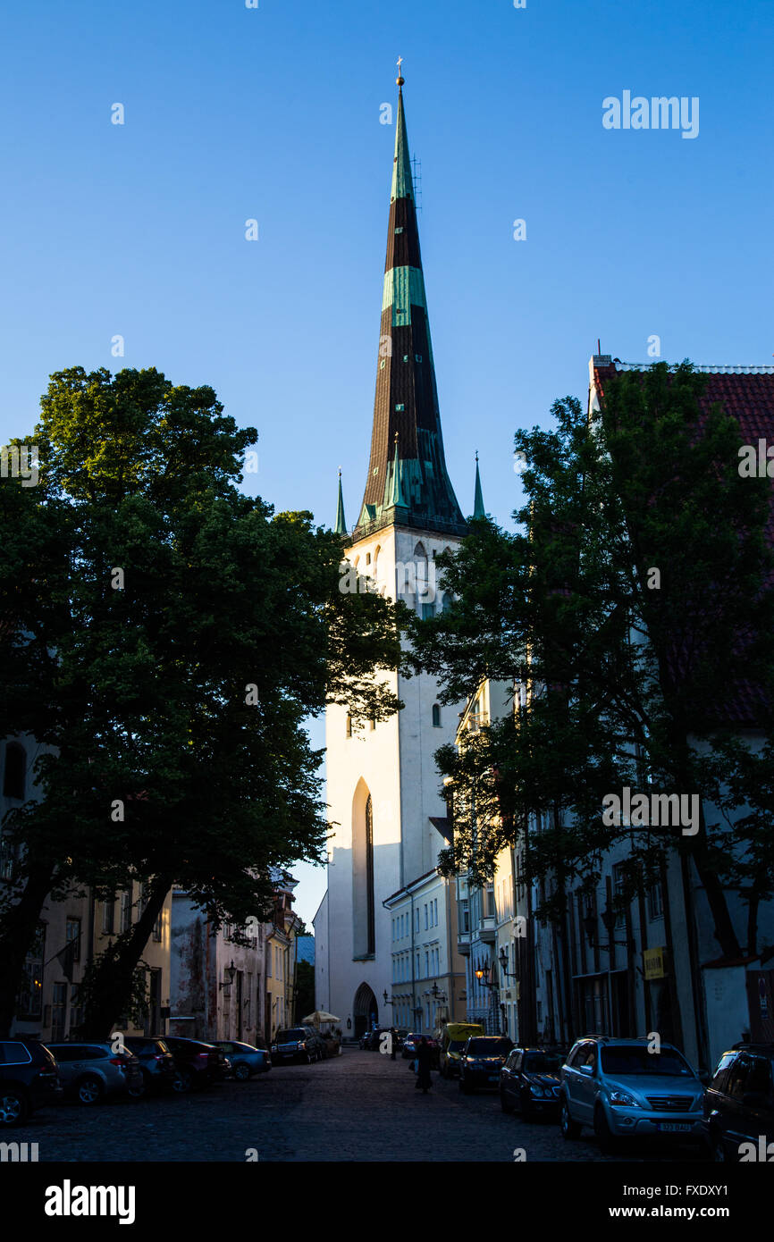 San dell'Olaf Torre della cattedrale, Tallinn, Estonia Foto Stock