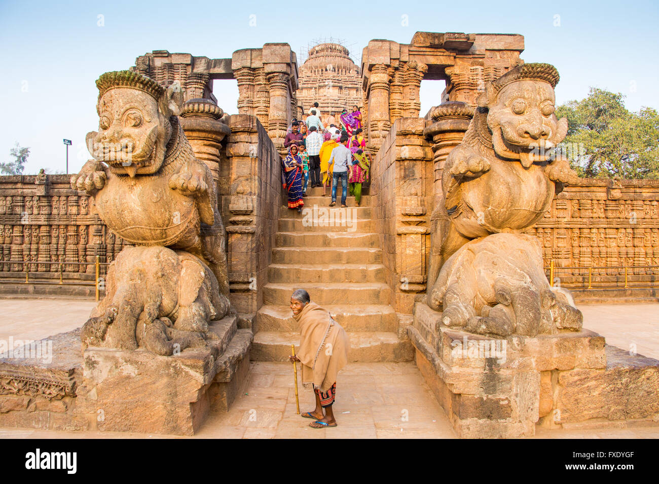 Sun Konark Temple, Konark, Odisha, India Foto Stock