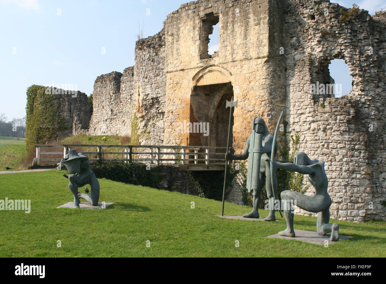 Castello di Helmsley Warriors Foto Stock