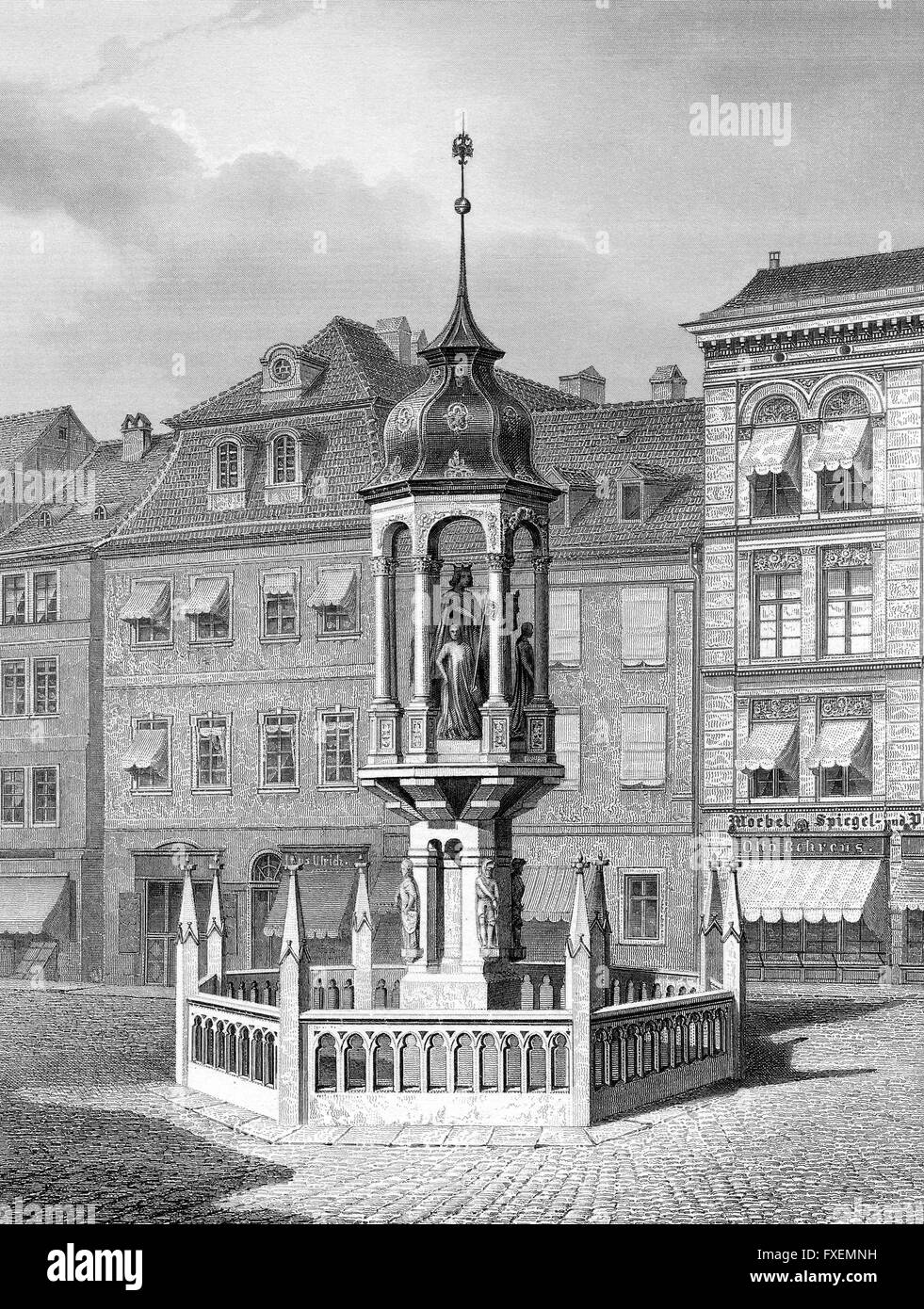 Il Magdeburger Reiter, monumento equestre tradizionalmente considerata come ritratto di Ottone I, Otto Grandi, 912-973, re di Germania e Foto Stock