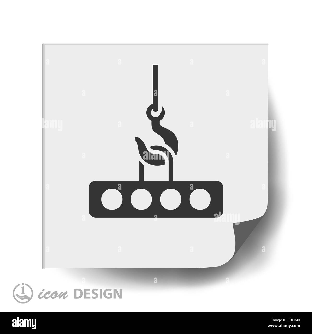 Il pittogramma del gancio della gru Illustrazione Vettoriale