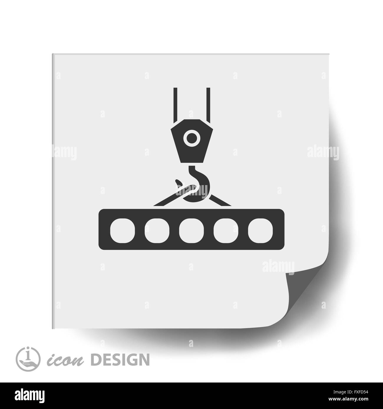 Il pittogramma del gancio della gru Illustrazione Vettoriale