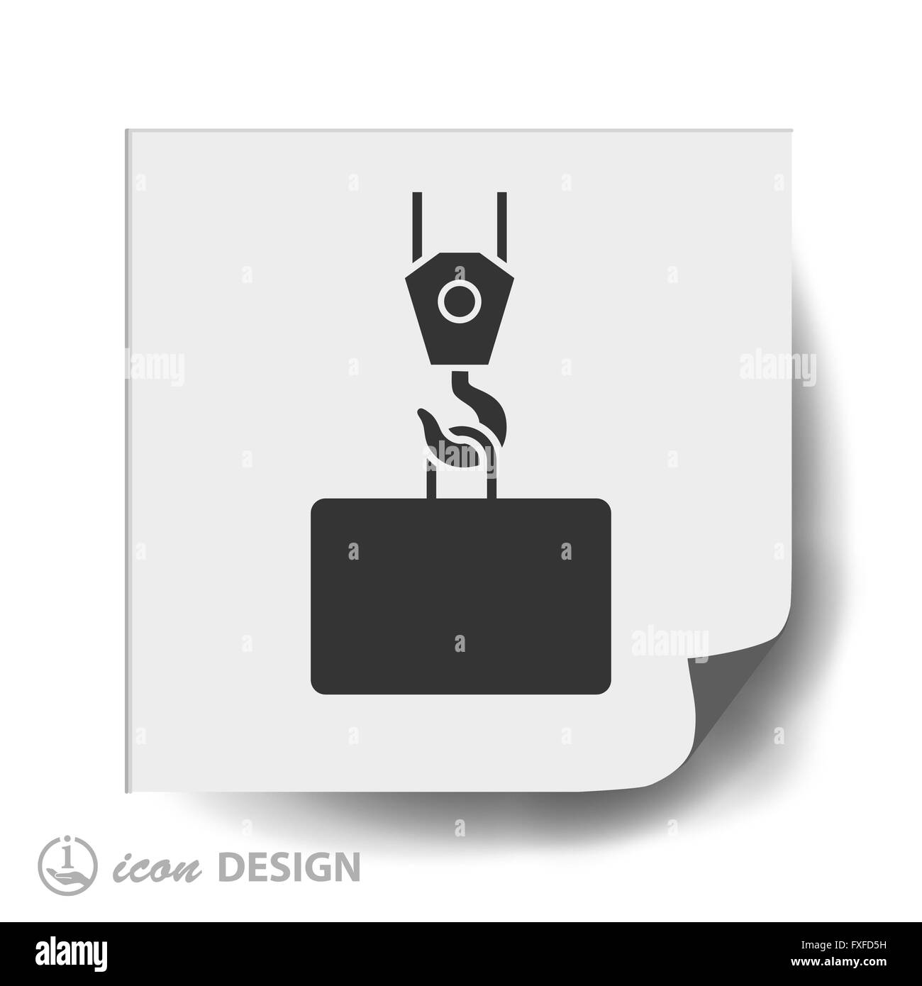 Il pittogramma del gancio della gru Illustrazione Vettoriale