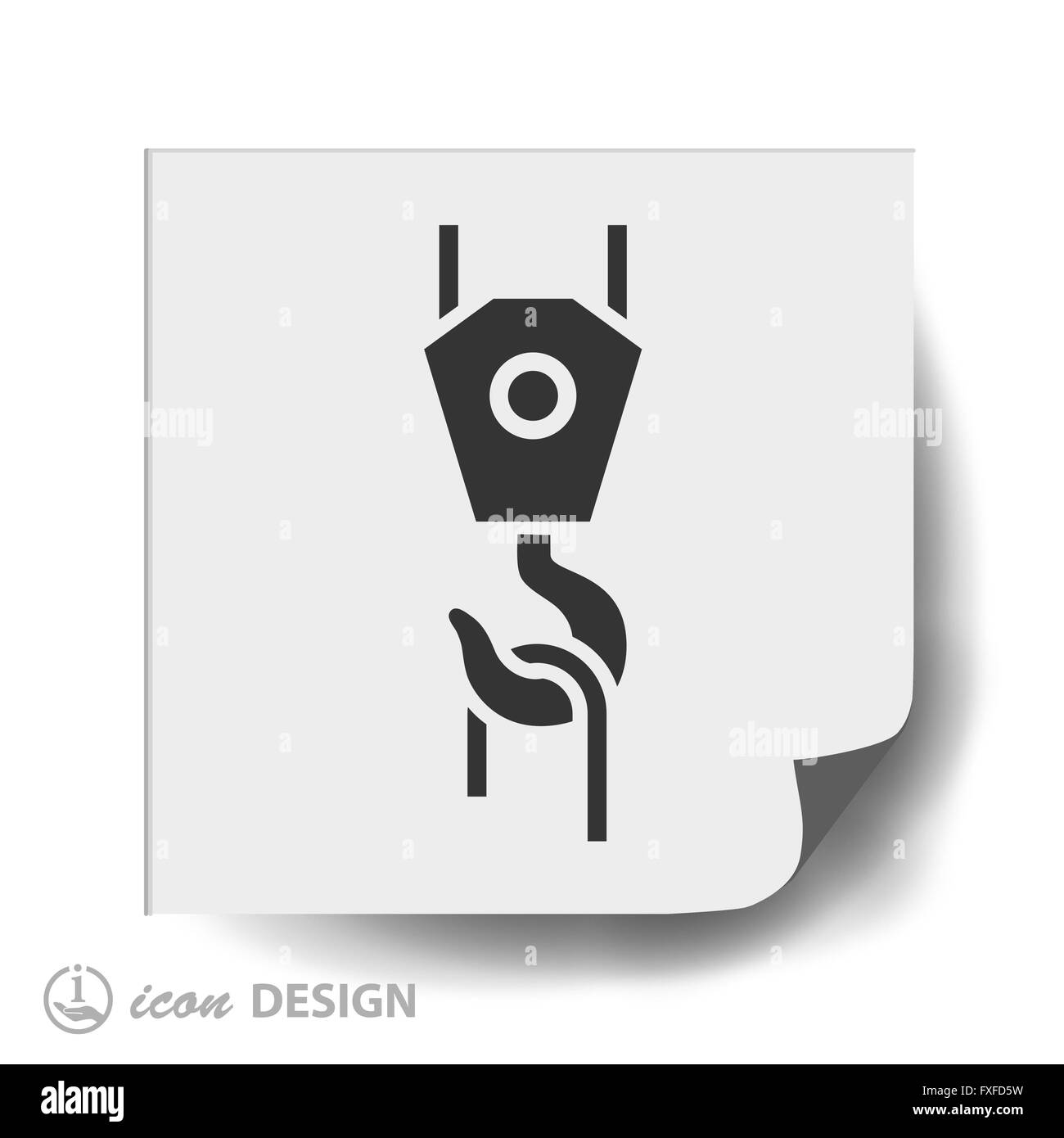 Il pittogramma del gancio della gru Illustrazione Vettoriale