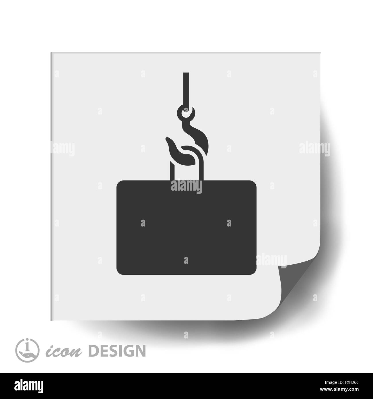 Il pittogramma del gancio della gru Illustrazione Vettoriale