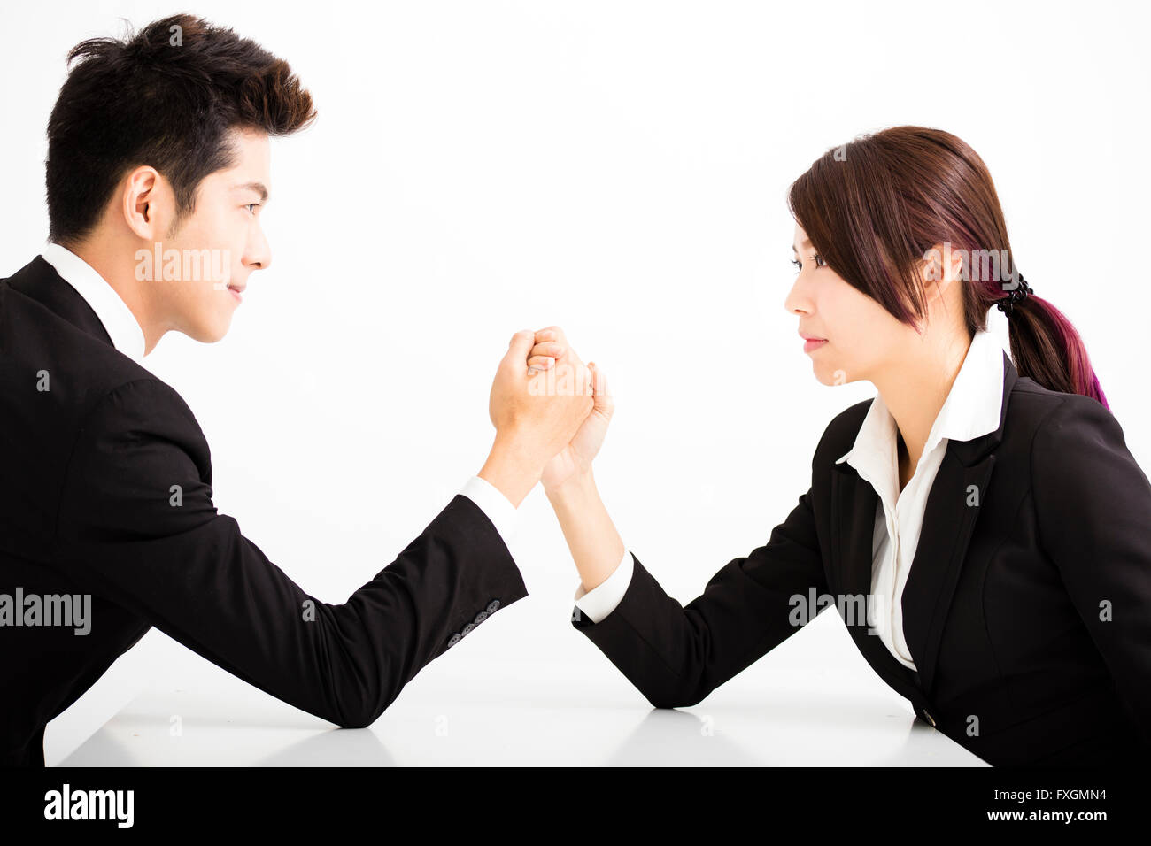 La gente di affari con il concetto di concorrenza Foto Stock