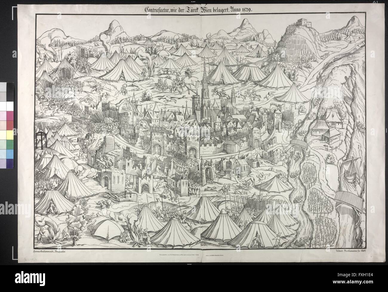 Belagerung von Wien durch die Türken 1529 Foto Stock