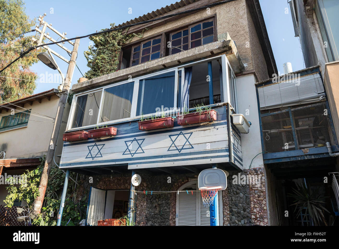 Casa di Neve Tzedek, Tel Aviv city, Israele Foto Stock