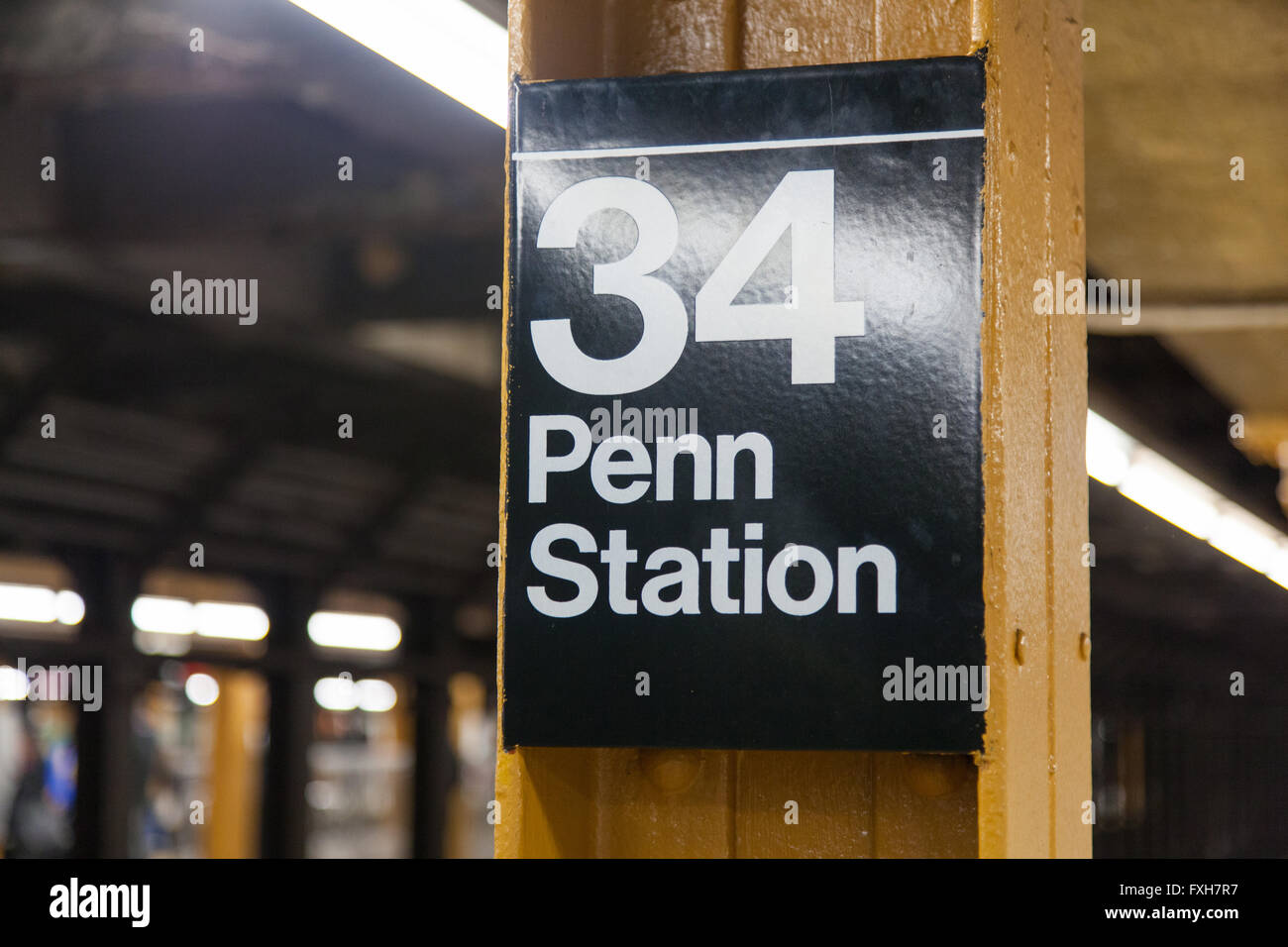 In Pennsylvania Stazione della metropolitana 34th Street, New York City, Stati Uniti d'America. Foto Stock