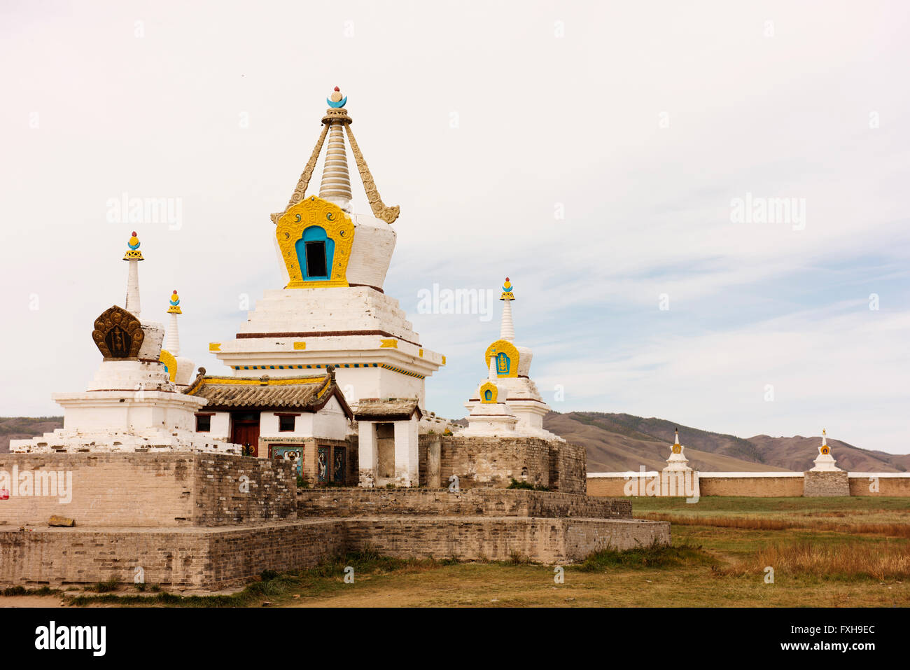 Erdene Zuu monastero in remoto Provincia Ovorkhangai, Mongolia. Foto Stock