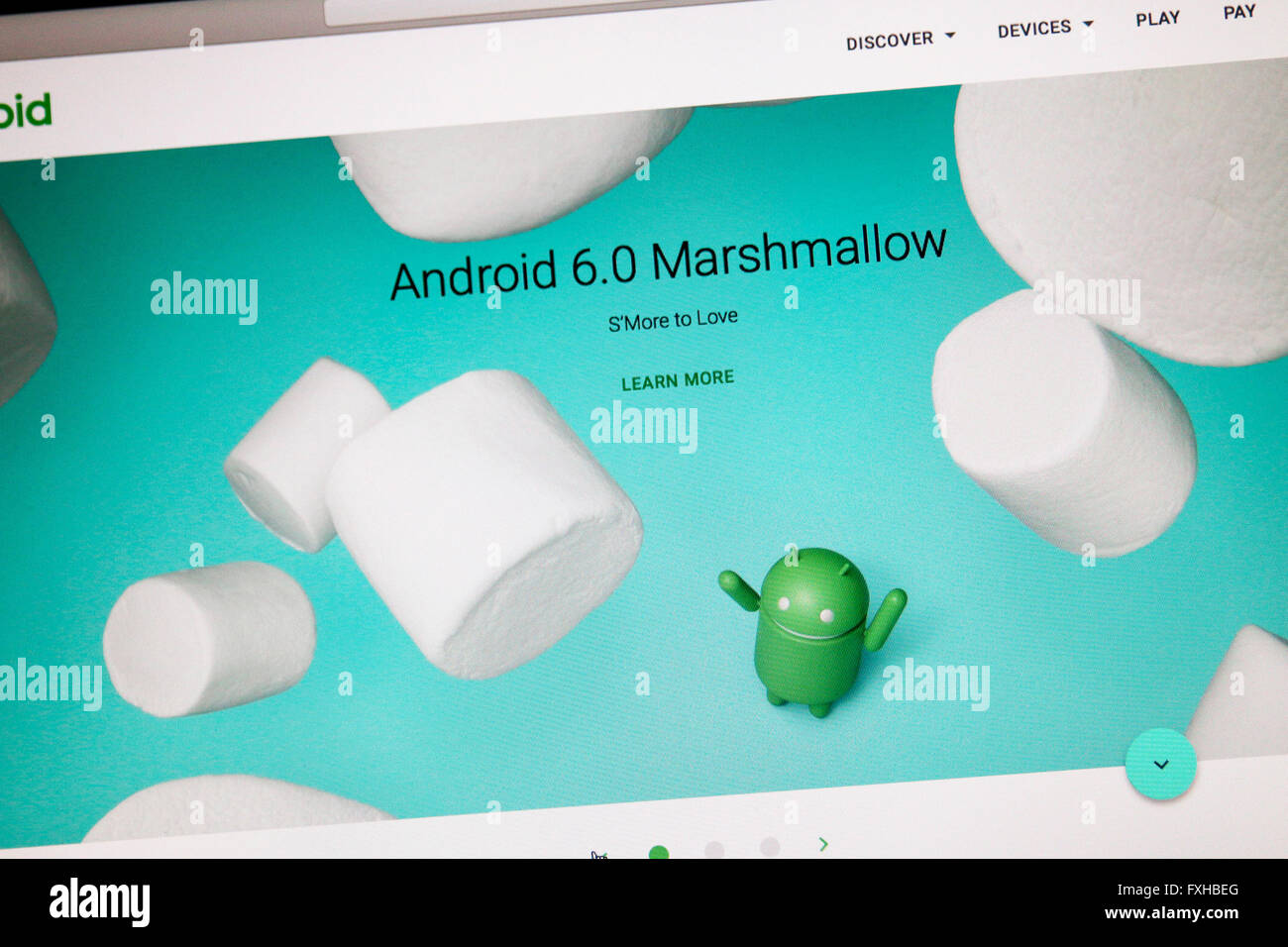 Android 6.0 Marshmallow Foto Stock