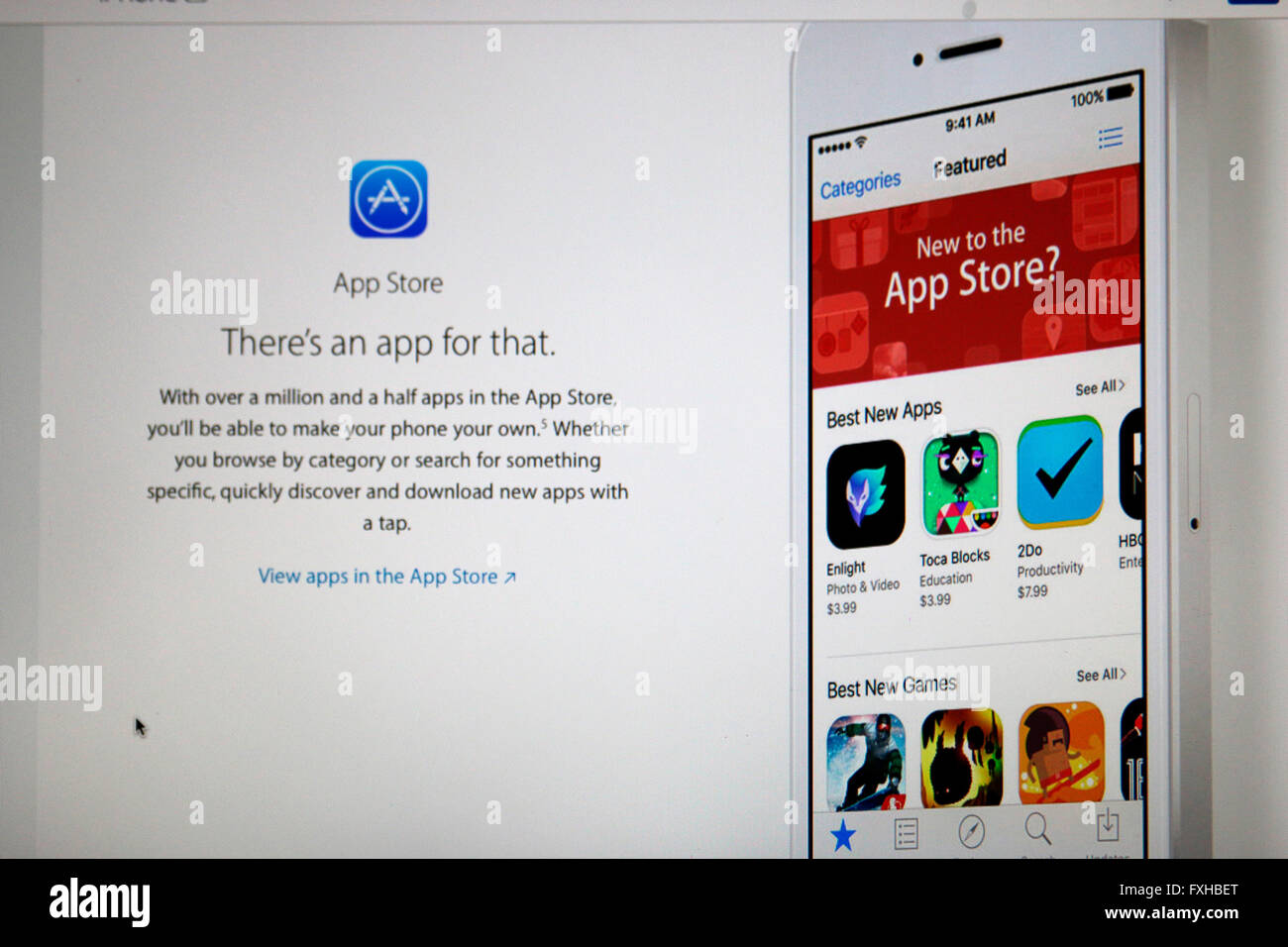App Store di Apple Foto Stock