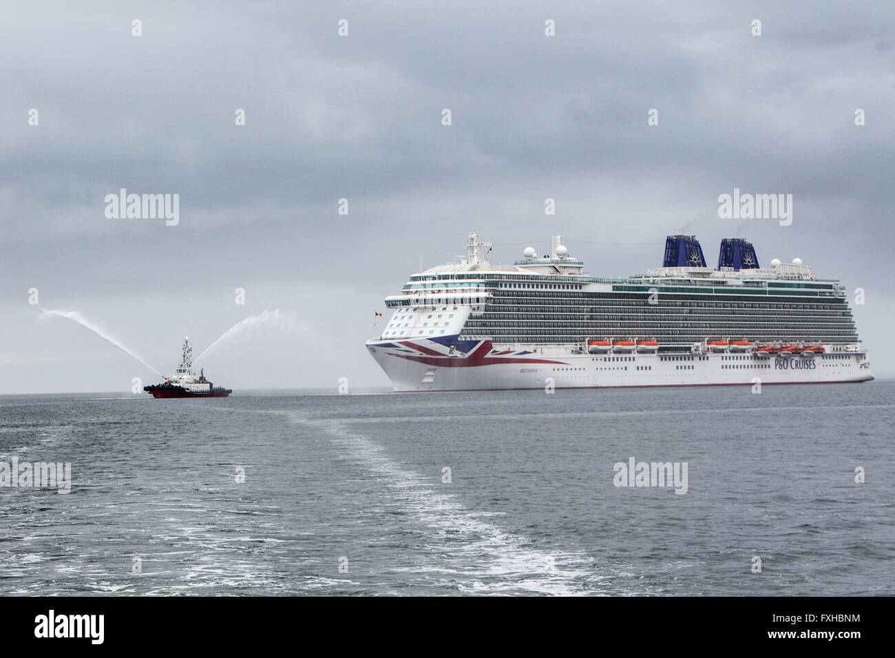 Britannia arriva in Edinburgh Foto Stock