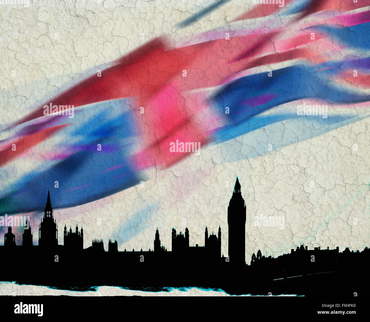 Arte digitale: Londra Foto Stock