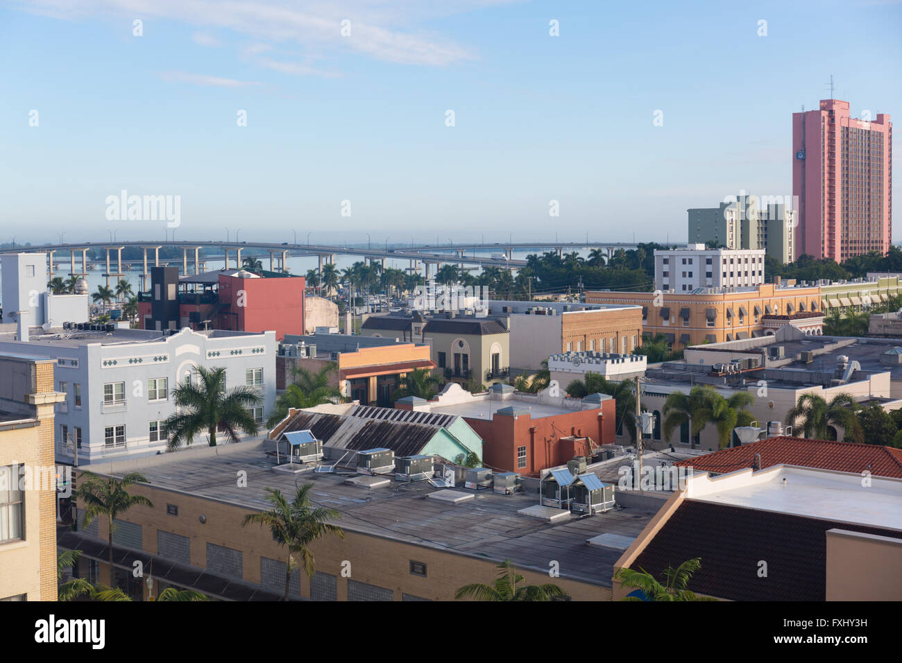 Fort Myers, Florida, quartiere centrale Foto Stock