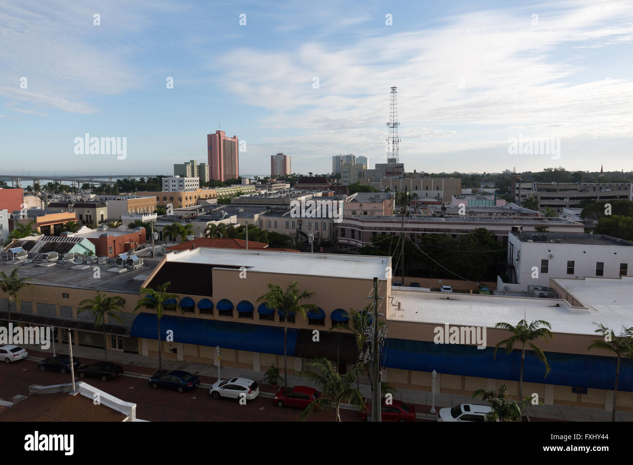Fort Myers, Florida, quartiere centrale Foto Stock