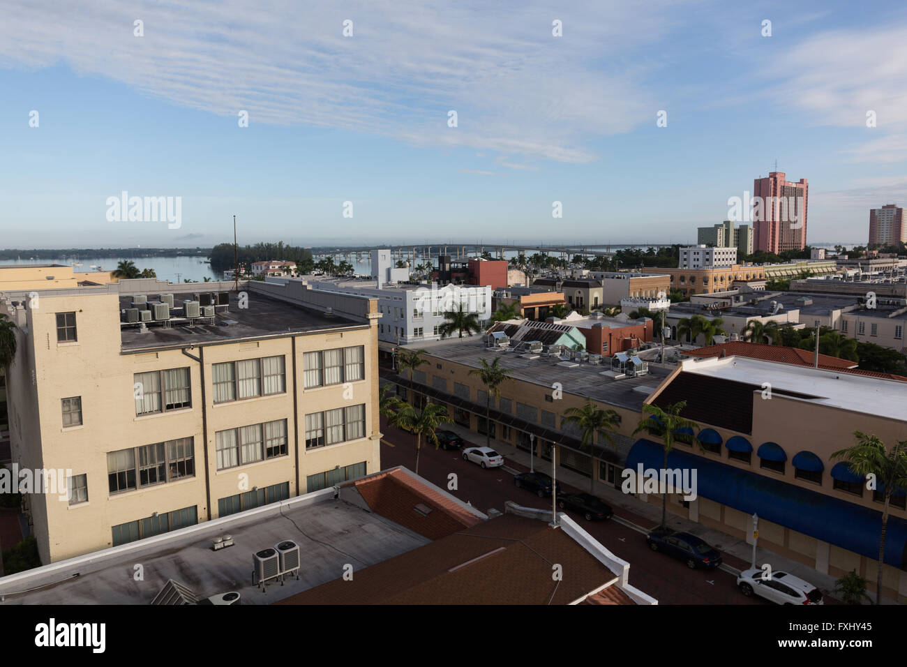 Fort Myers, Florida, quartiere centrale Foto Stock