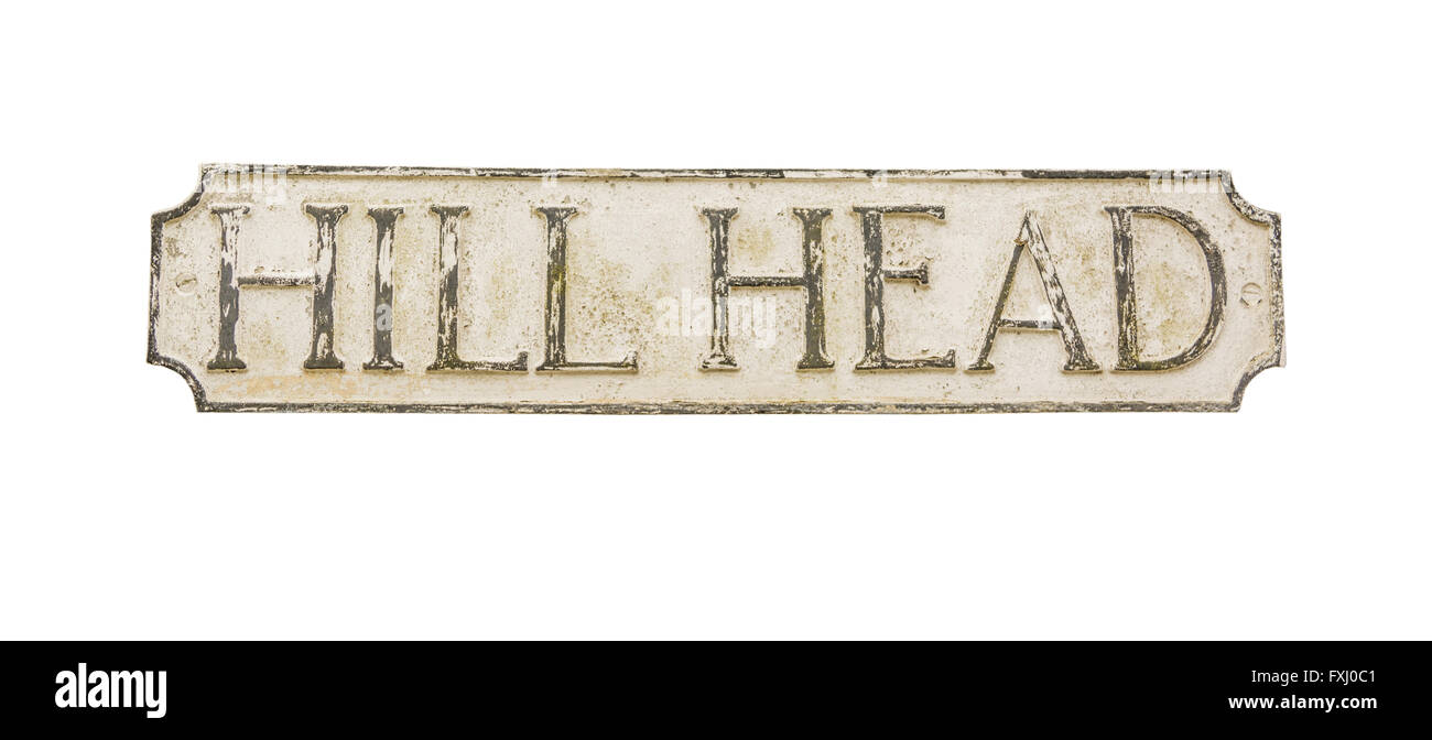 Testa di collina - street / nome della strada. Foto Stock