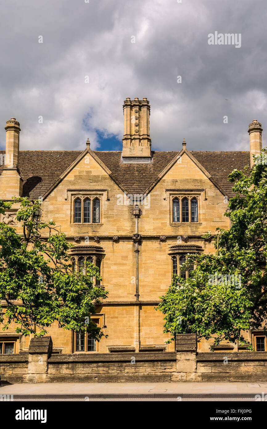 Architettura medievale in Oxford, Oxfordshire, England, Regno Unito Foto Stock