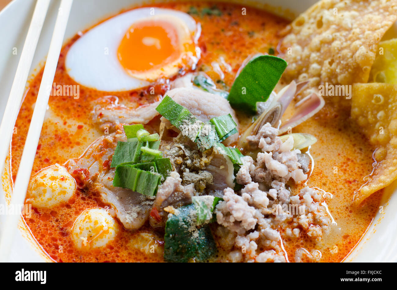 Stile Thai noodle, tom yum noodle Foto Stock