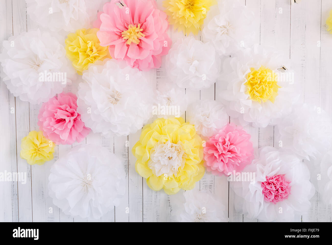 Sfondo di fiori di carta Foto Stock