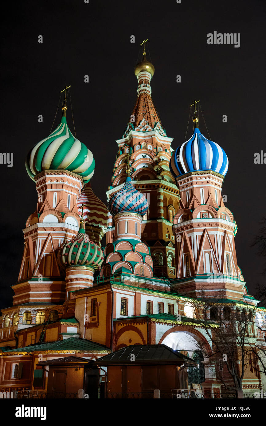 La Russia a Mosca, la Piazza Rossa, la Cattedrale di San Basilio Foto Stock