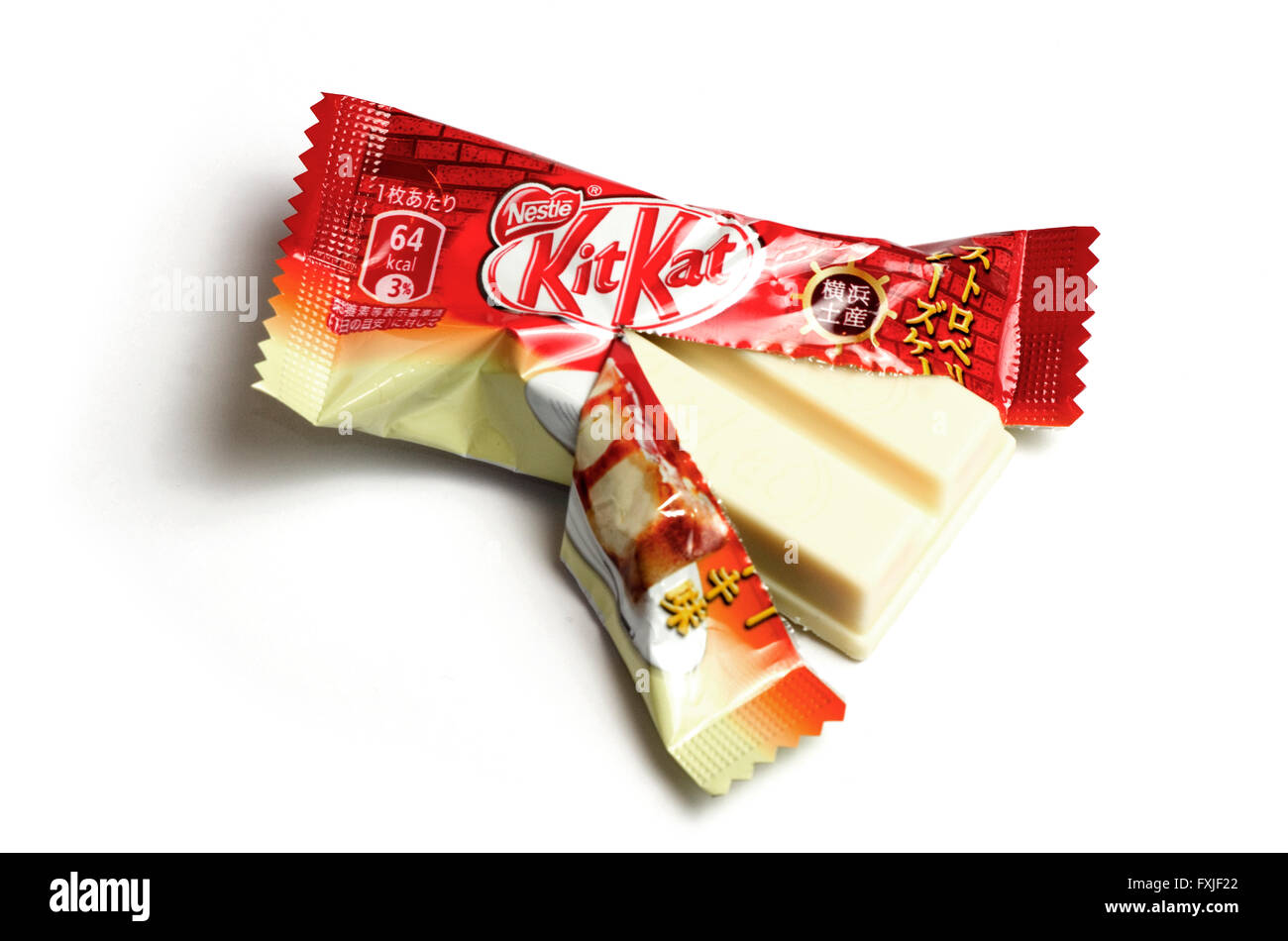 Insolito Kitkat giapponese sapori (Strawberry Cheesecake) Foto Stock