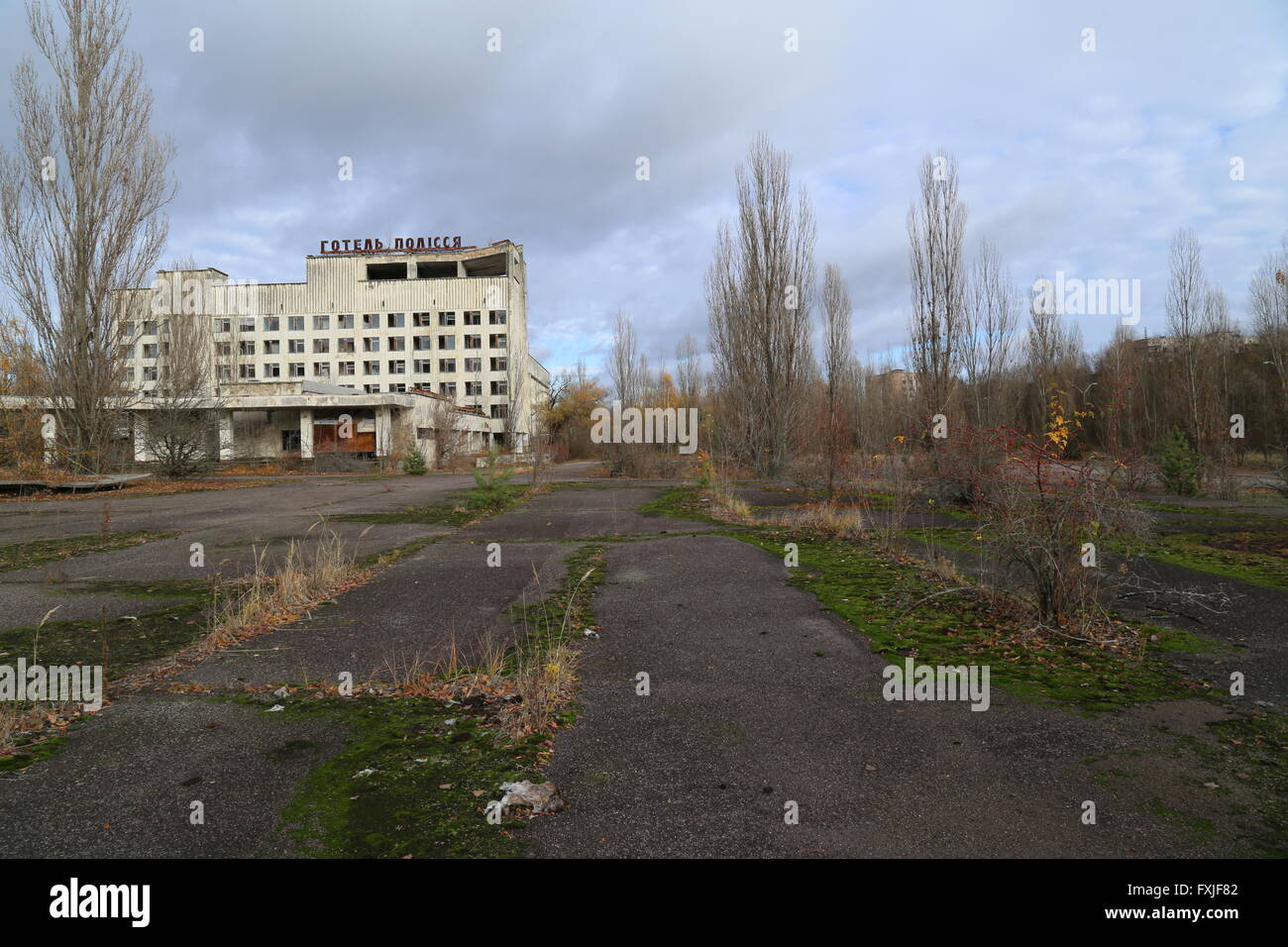 Abbandonata la città di pripjat, Chernobyl Zona di esclusione, Ucraina Foto Stock