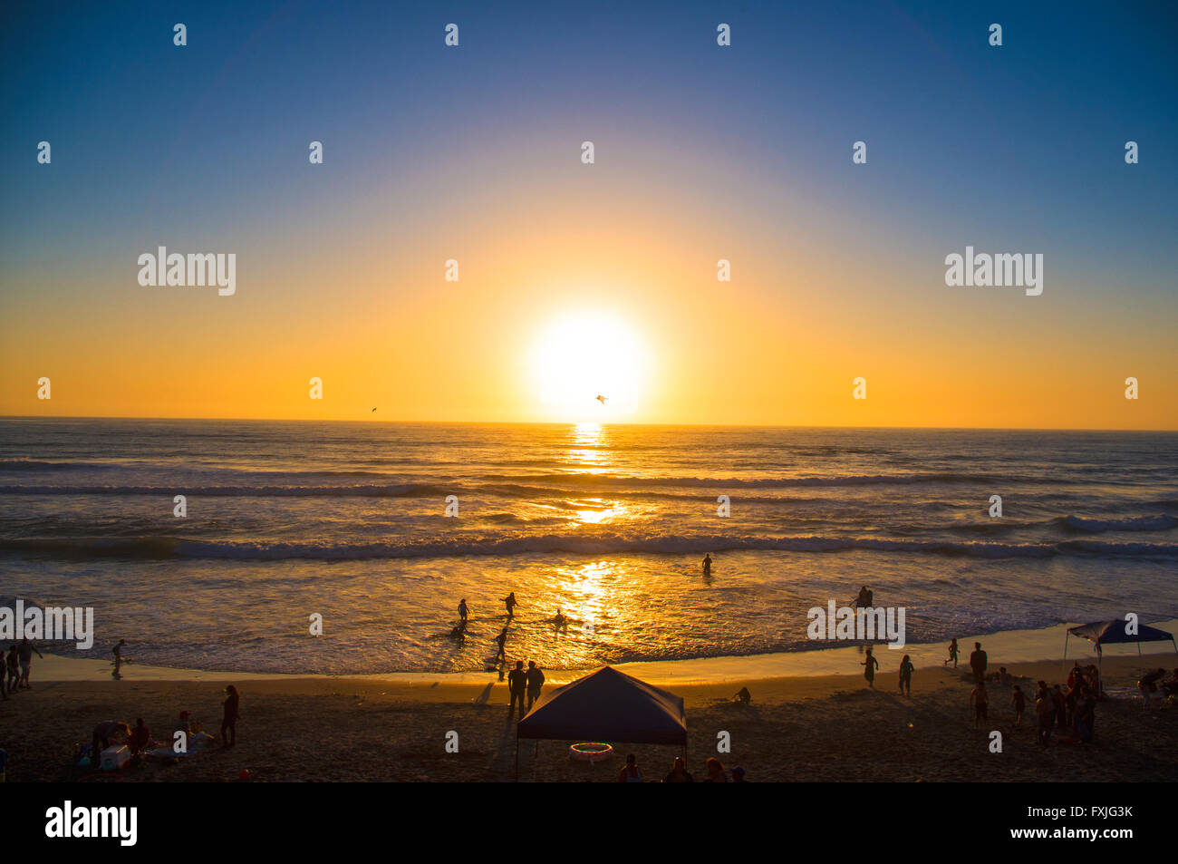 Tramonto, Spring Break Playas de Tijuana Foto Stock