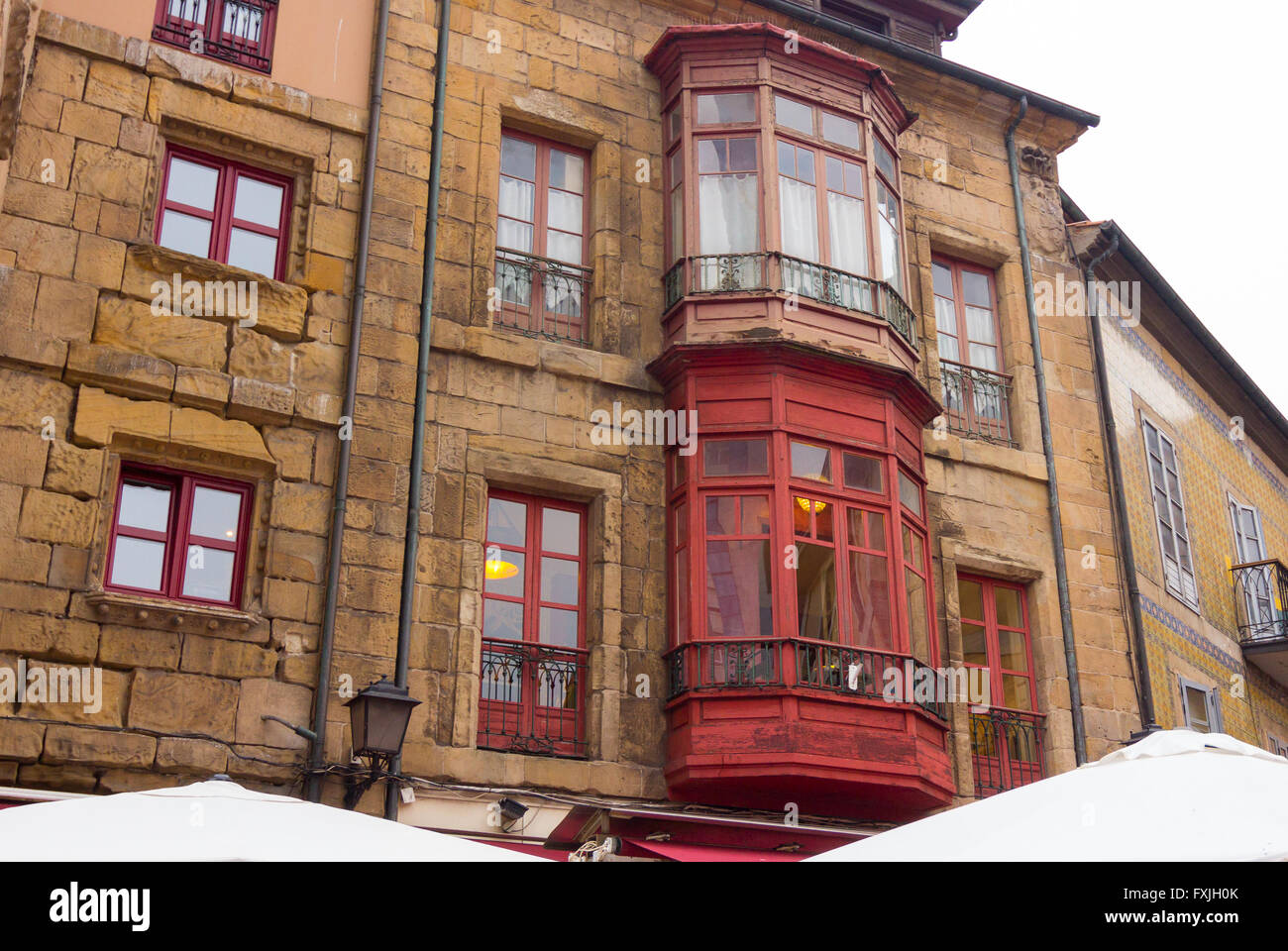 Vecchio edificio nella città di Leon in Spagna Foto Stock