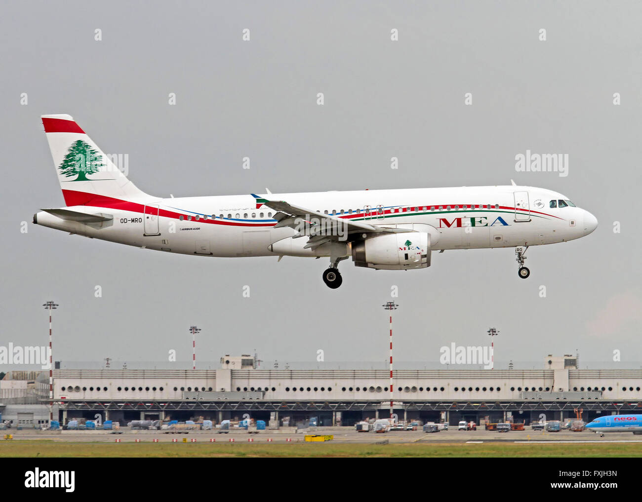 Odf-MRO MEA - Middle East Airlines Airbus A320-232 all aeroporto di Milano Foto Stock