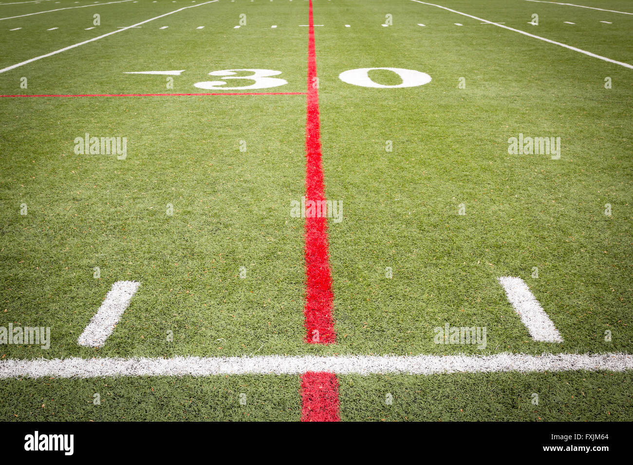 Campo di calcio iscrizioni Foto Stock