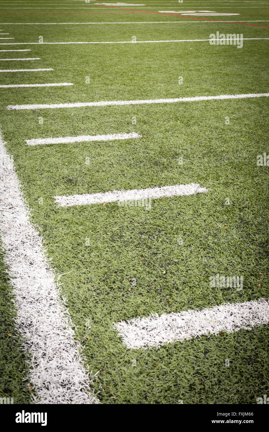 Campo di calcio iscrizioni Foto Stock