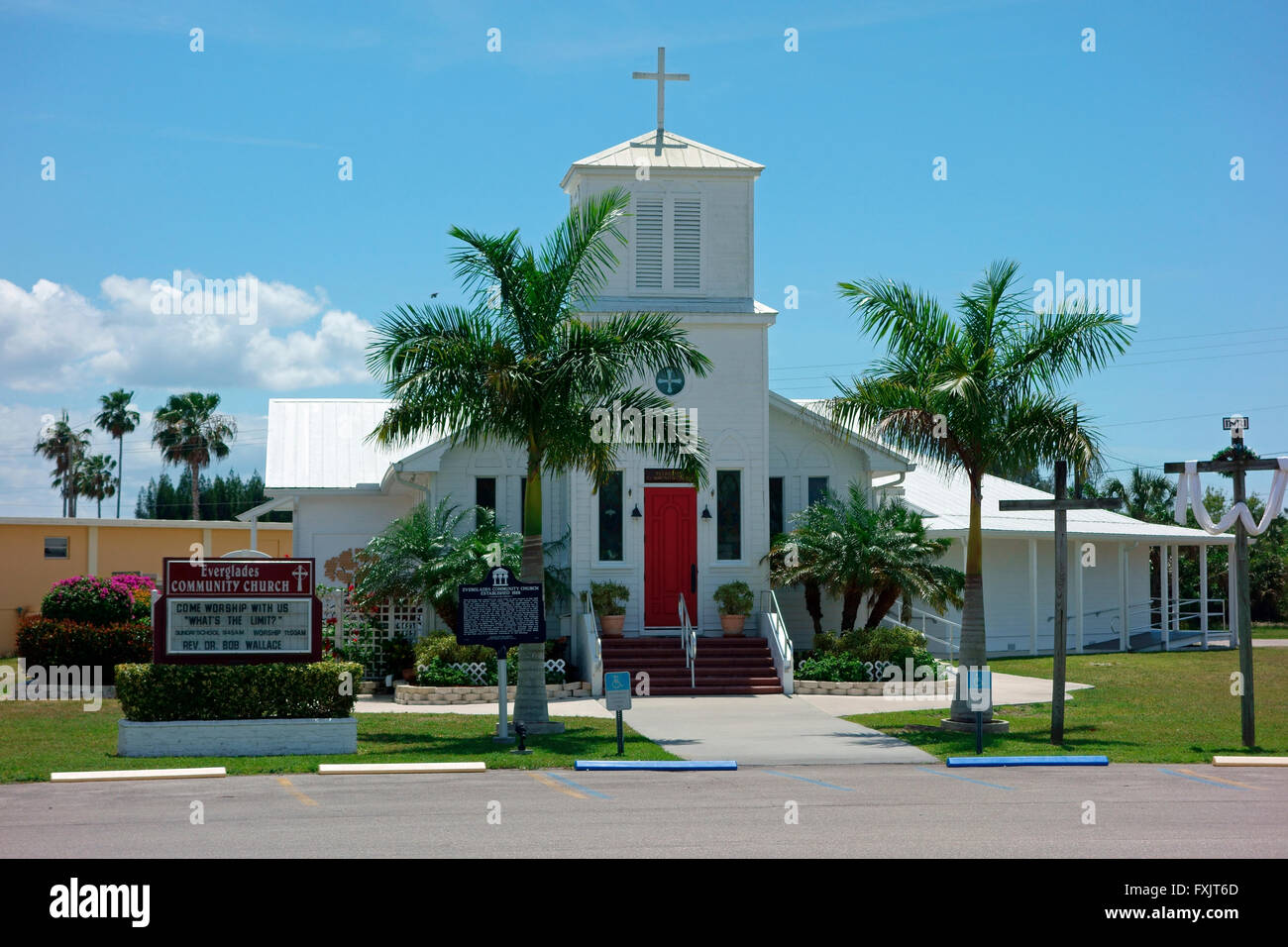 Una chiesa in Everglades City, Florida, Stati Uniti d'America Foto Stock