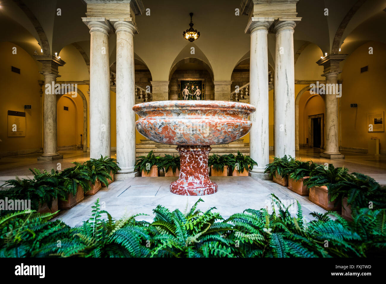Interno del Walter Art Museum, in Mount Vernon, Baltimore, Maryland. Foto Stock