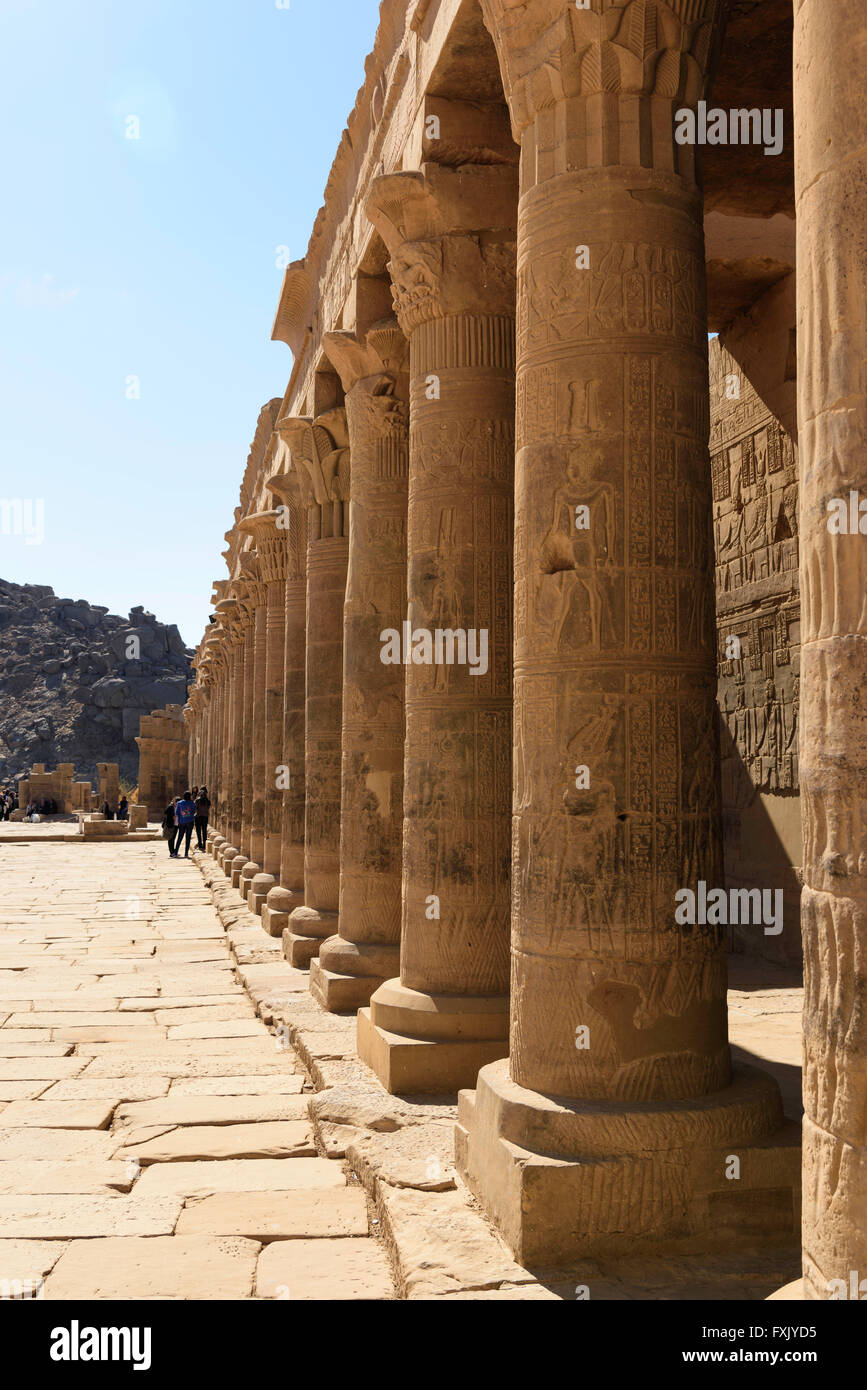 Tempio di Iside Agilkia Isola Egitto Foto Stock