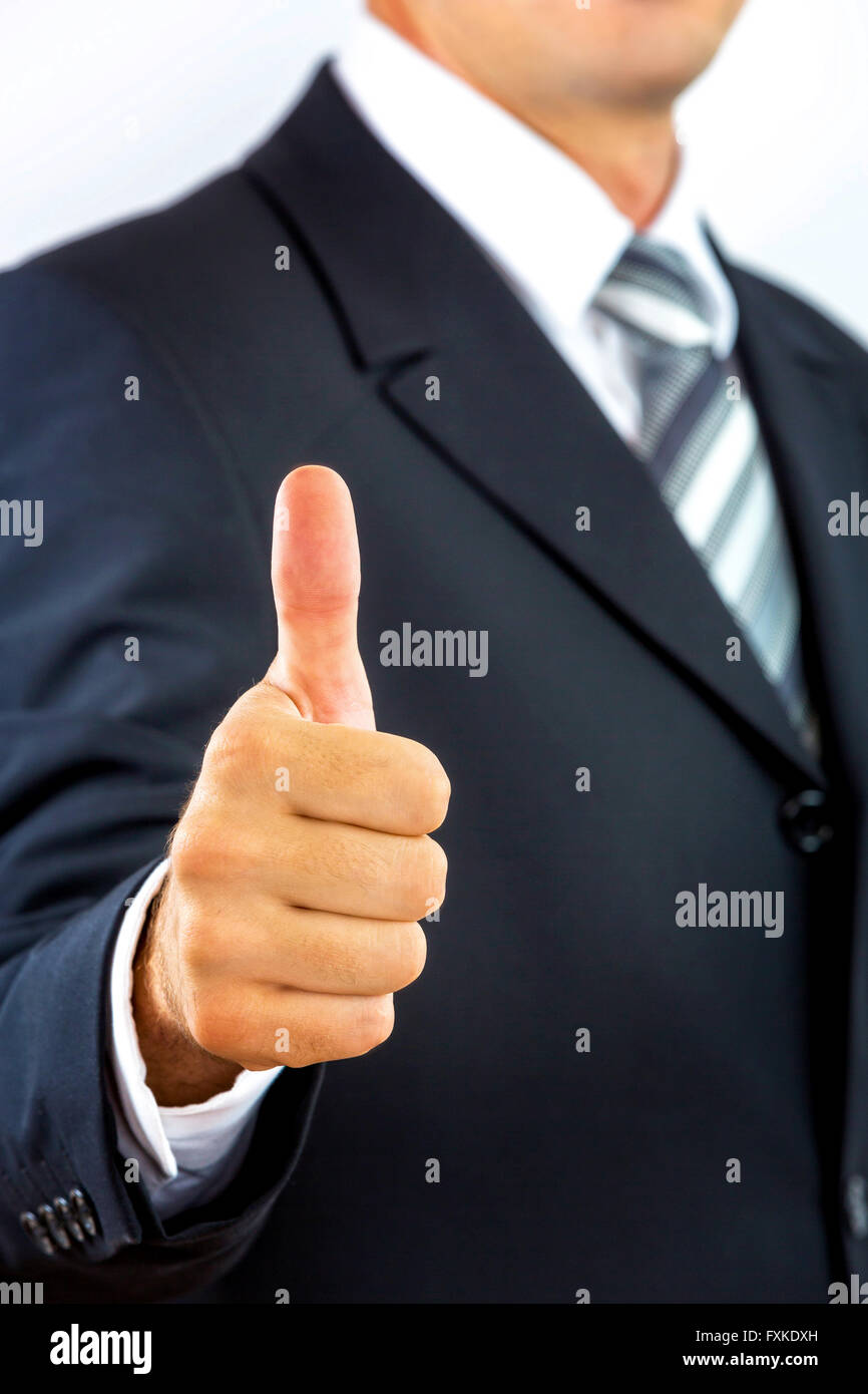 Young business man,gesti. Foto Stock